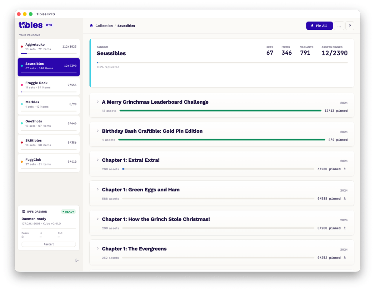 Tibles IPFS Desktop Client